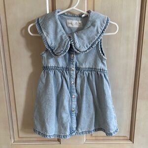 Zara Toddler Blue Denim Dress